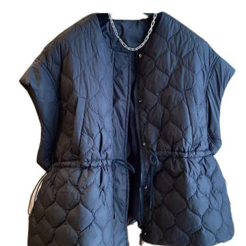 Spring Women's Mid-Weight Puffer Vest  Women's Quilted Vest Stand Collar Lightweight Zip Padded Gilet Vest Women