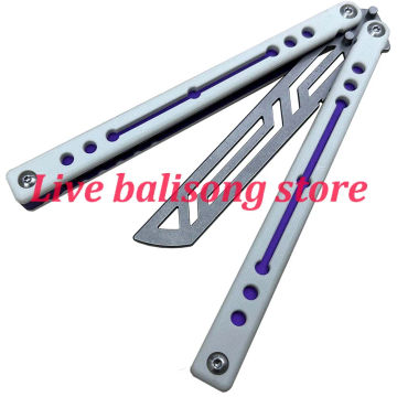 TOUCH TIMES Nautilus V2 Clone Balisong Trainer Butterfly Trainer Knife G10 Handle 6061 Aluminum Liner Bushings System