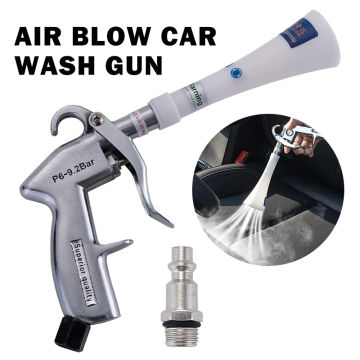 Air Blow Car Wash Gun High Pressure Pressure Tornado Car Cleaning Tool Compressor Auto Detailing Dusting Tool for Car Upholstery