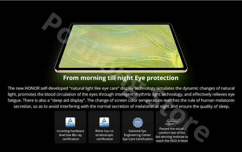 Description Picture 5 of itemHONOR Pad V8 Pro 12.1 Inch 144Hz IPS Screen Dimensity 8100 Octa Core 35W Fast Charge 10050mAh WiFi 6