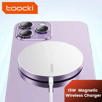 Toocki 15W Magnetic Wireless Charger For iPhone 14 QI Fast Wireless Charging Pad For iPhone 13 12 Ultra Thin 5.5mm Phone Charger