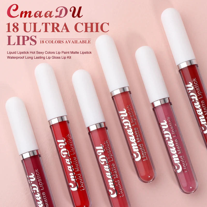 Description Picture 6 of itemMatte Velvet Lipstick Lip Gloss Long Lasting Non-marking Red Sexy Waterproof Liquid Lipsticks Sexy Red Lip Tint Makeup Cosmetics