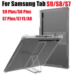 TPU Case For Samsung Galaxy Tab S9 S8 Plus 12.4 PC Stand Cover For Galaxy S7 PLUS FE 12.4 Tab S6 Lite 10.4 S9 11