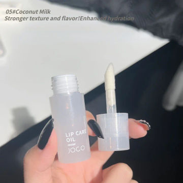 Transparent Lip Oil Glass Lip Gloss Fragrance Non-sticky Moisturizes Lip Tint Lip Plumper Lip Care Serum Primer Big Brush Head