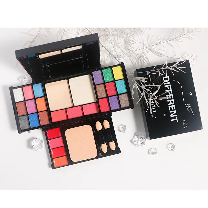 Description Picture 2 of itemFull Makeup Set Include Eye Shadow Palette Blusher Concealer Contour Highlight Lipstick Eyebrow Powder Brush Cosmetic Makeup Kit