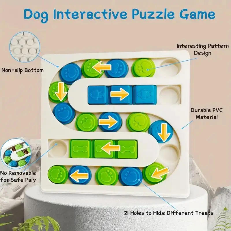 Description Picture 5 of itemDog Puzzle Toys Slow Feeder Interactive Increase Puppy IQ Food Dispenser Slowly Eating NonSlip Bowl Pet Cat Dogs Training Game