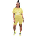 FAGADOER Women Two Pieces Sets Summer Tracksuits Short Sleeve Tops+Jogger Shorts Leggings Suit Famale Jogger 2pcs Outfits 2022