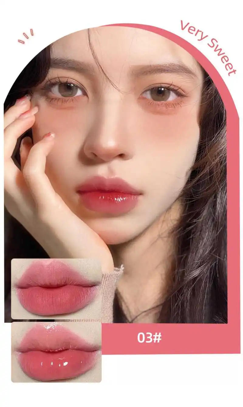 Description Picture 3 of itemMatte Velvet Sexy Red Tint Double Head Lip Gloss Liquid Lipstick Waterproof Lipgloss Lasting Lip Glaze Korean Makeup Cosmetics