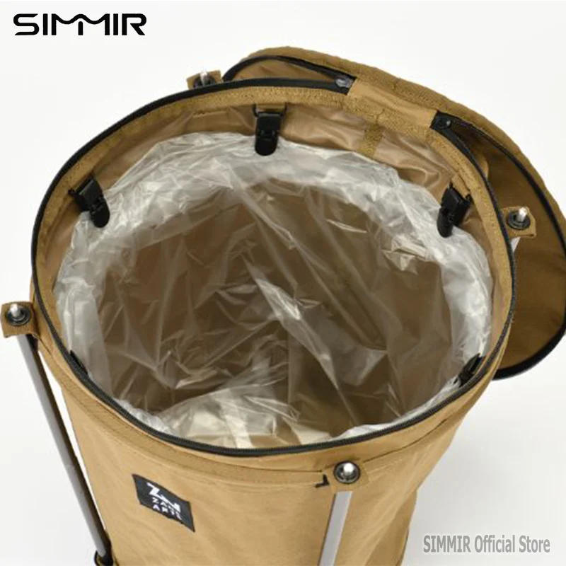 Description Picture 3 of itemSelf-Drive Camping Barbecue Cleaning BBQ Portable Cylinder, Camping Trash Can, Collapsible Storage Compressible Drum, Canvas Can