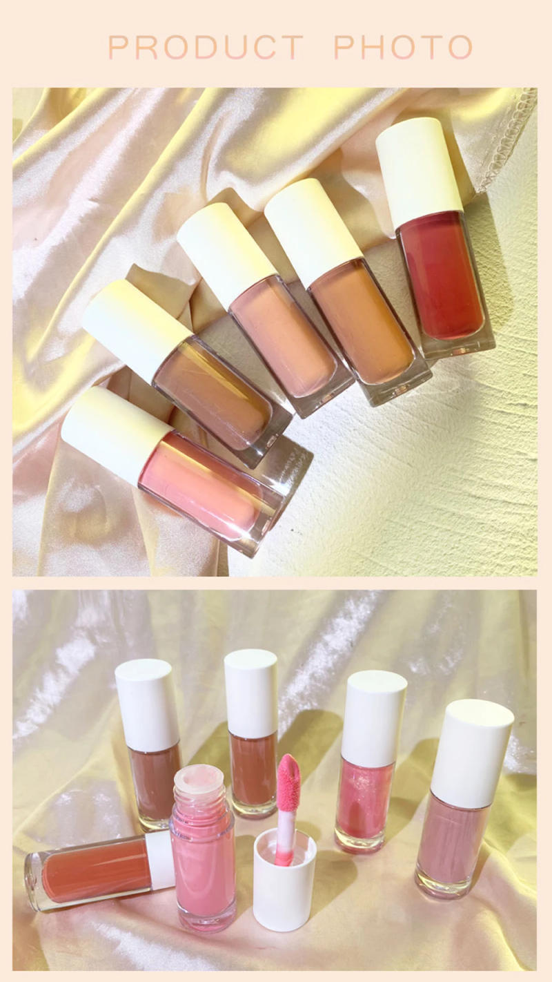 Description Picture 5 of itemPrivate Label Lipgloss Plumper Custom Bulk 27 Colors Cute Chunky Pier Tube Moisturizer 7ml Moisturizing Non-fading Glossy Glaze