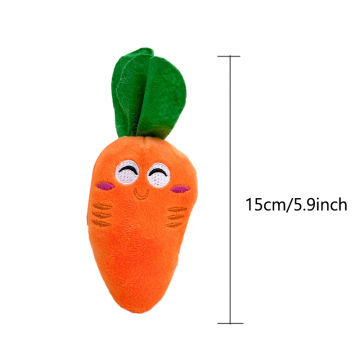 Funny Dog Toys Cute Carrot Plush Puppy Squeaky Chew Toy For Small Medium Pets Interactive Supplies