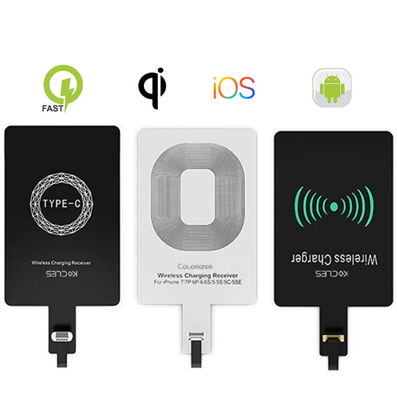Description Picture 2 of itemQi Wireless Charging Receiver Micro USB Type C Universal Fast Wireless Charger Adapter For Samsung Huawei iPhone For Xiaomi