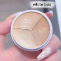 3-Color Concealer Palette Cream Texture Covers Acne Marks Dark Circles Multifunction Face Makeup Lasting Brighten Face Cosmetics