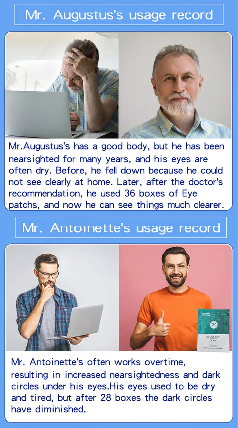 Description Picture 5 of itemNew Quickly Restore Vision Myopia Treatment Eye Care Patch Improve Eye Edema Relieve Fatigue Help Sleeping Focus on Eye Health