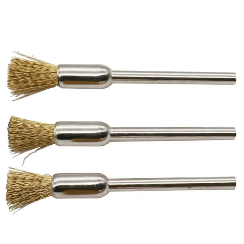 Description Picture 4 of itemBrass Brush Steel Wire Wheels Brushes Drill Rotary Tools Polishing For Drill Grinding Rotary Tools Metal Rust Removal Brush Set