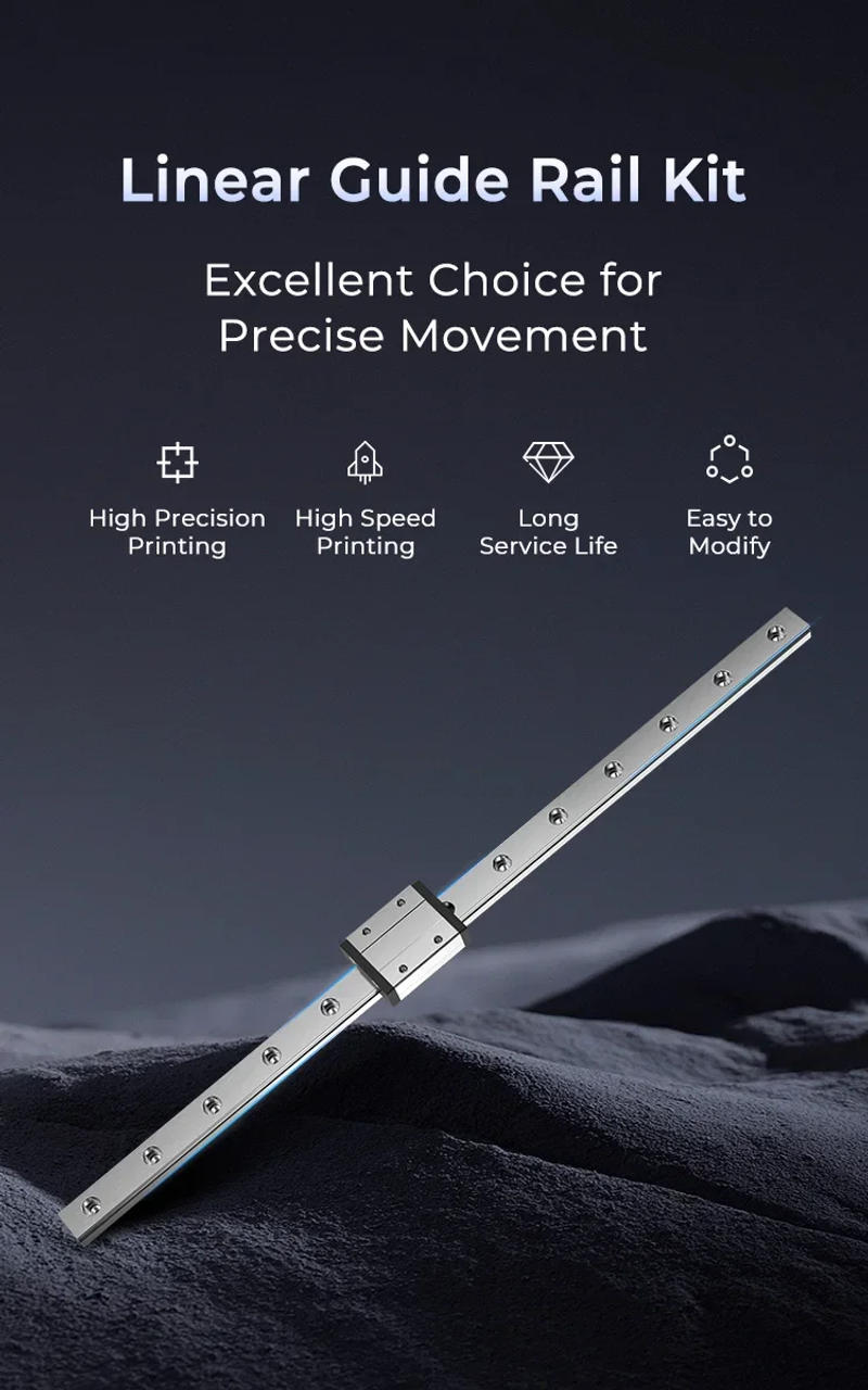 Description Picture 2 of itemOfficial Creality Ender 3 X-axis Linear Rail Guide Kit MGN12C with Mount Bracket Support Sprite Pro Kit for Ender-3 Series