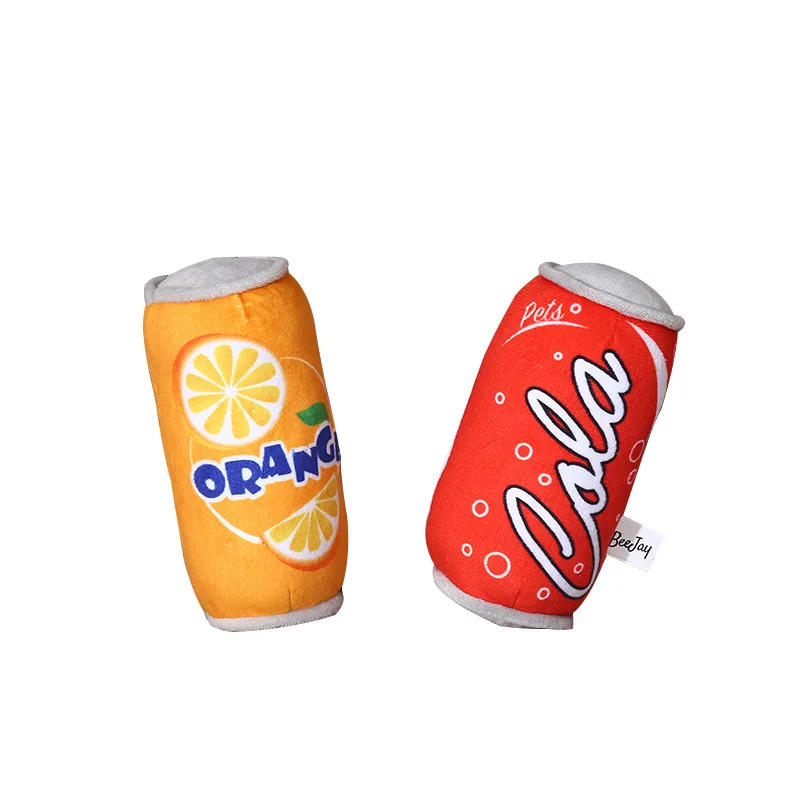 Description Picture 6 of itemPet Dog Toys Plush Filled Wine Bottle Cans Shape Toy Pet Squeaky Bite-Resistant Clean Teeth Chew Toy Dog Supplies Accessories