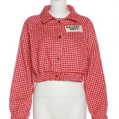 Nibber Plaid Print Turn-down Collar Jacket Women Casual letter splicing loose Marajuku Coat femal Fashion Hipster Top streetwear