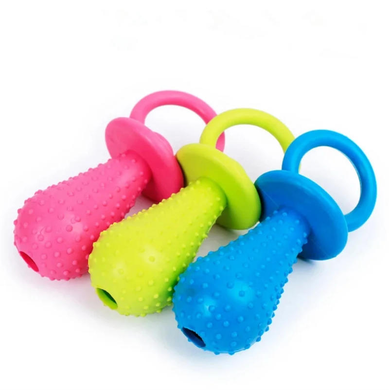 Description Picture 2 of item2022 New Pacifier Rubber Toys for Dogs Pet Cat Puppy Chew Toys Pets Dogs Pets Products Dog Games Sound Squeaker 4x9.5cm