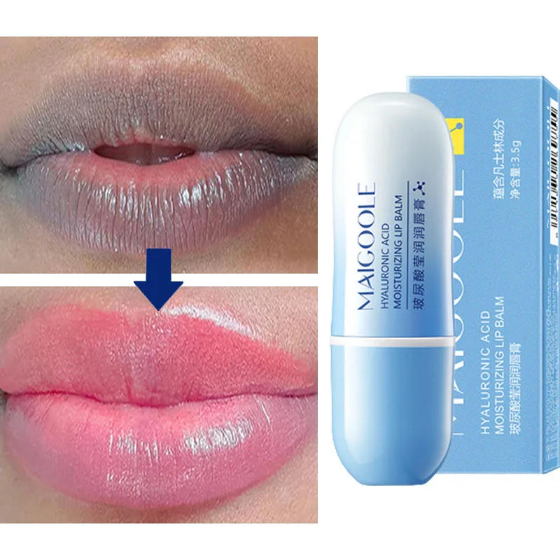Description Picture 2 of itemRemove Dark Lip Balm Hyaluronic Acid Whitening Moisturizing Cream Exfoliating Dead Skin Lightening Pigment Care Beauty Health