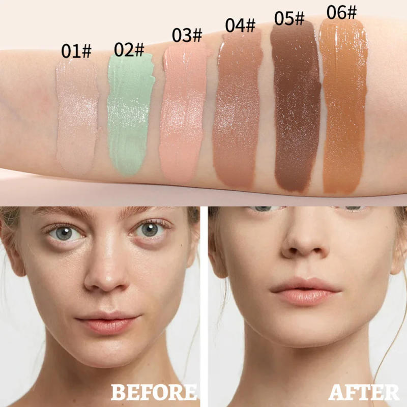 Description Picture 3 of itemNew 6 Colors Liquid Concealer Oil Control Concealer Under The Eyes Freckle Pimple High Coverage Makeup Base Face Concealer