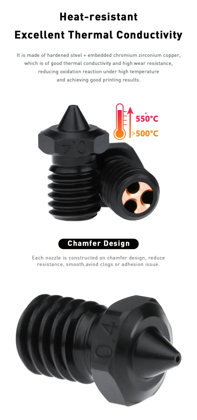 Description Picture 3 of item1/2PC Thermistor & Ceramic Heating Plate For Bambu Lab X1/X1-Carbon 3D Printer Hotend Heater Cartridge 24V 48W