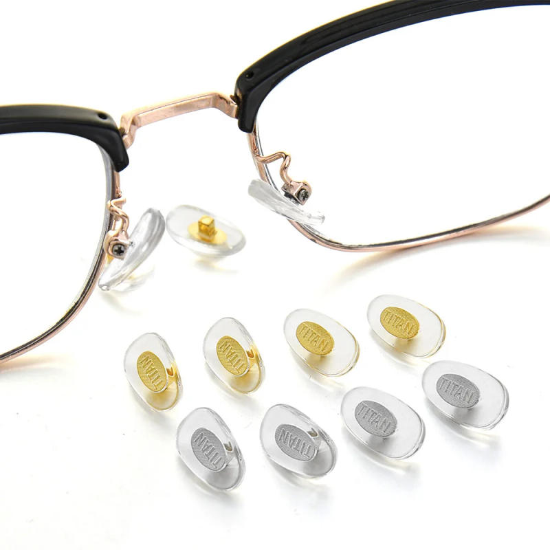Description Picture 3 of item10Pairs Extra Soft Silicone Nose Pads for Glasses 13mm Spectacles Non Slip Transparent Screw-in Nosepads Eyewear Accessories