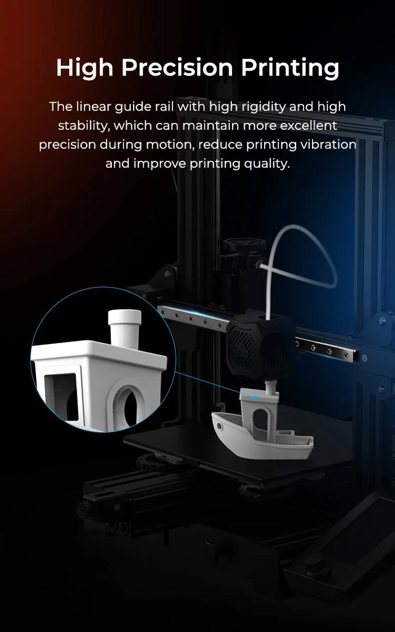 Description Picture 3 of itemOfficial Creality Ender 3 X-axis Linear Rail Guide Kit MGN12C with Mount Bracket Support Sprite Pro Kit for Ender-3 Series