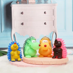 Pet Plush Animal Doll Funny Hedgehog for Dogs Puppy Bite Resistant Molar Chew Squeak Toy for Teeth Cleaning Toys Pet Supplier