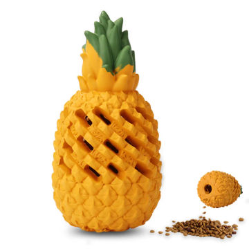 A very hot dog chew toy, suitable for medium and large dogs, natural rubber production, unique pineapple shape, chew toy