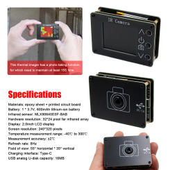 Infrared Temperature Sensor 1.8 Inch Temperature Tester 160*120 Pixel TFT Screen Portable for Household/industrial Use