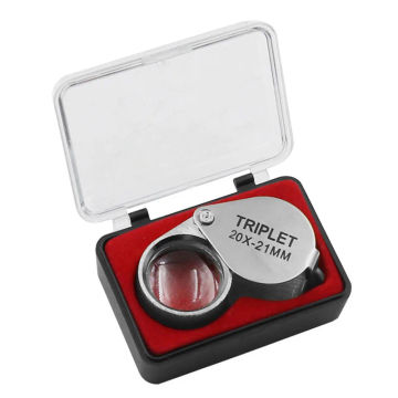 Triplet Magnifier Jewelers Eye Tool Folding Loupe Glass Lens 10x 20x 30x Diamond Jewelry Magnifying Tool