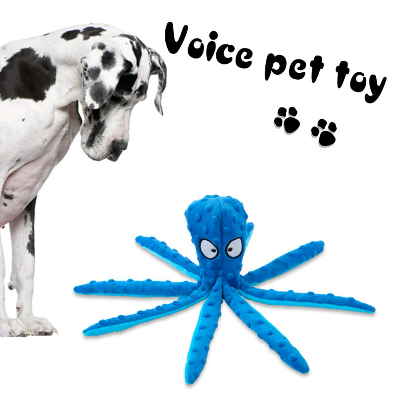 Description Picture 3 of item8 Legs Octopus Toy Squeaker Chew Animal Toy Interactive Dog Toys Sounder Funny Durability Sounding Paper Chew Tooth Supply