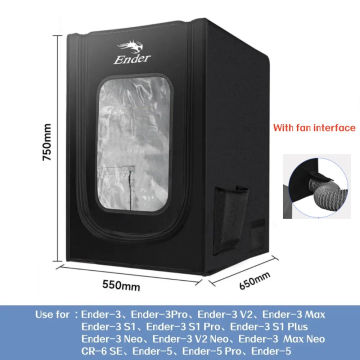 Creality  Ender3 3D Printer Enclosure Fireproof Dustproof Constant Temperature Printer Multifunctional Cover for Ender 3 S1/V2