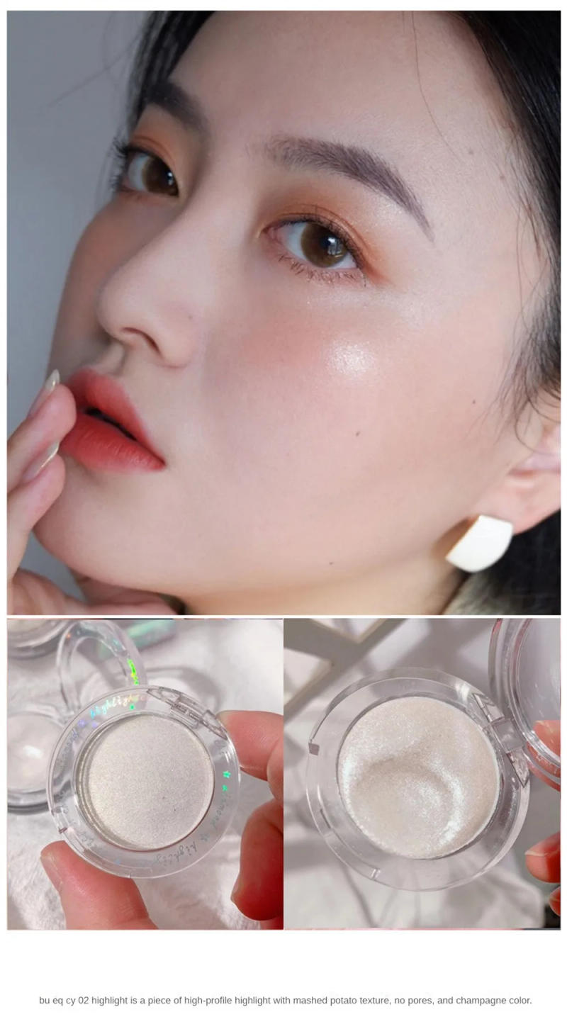 Description Picture 4 of itemBueqcy High Gloss Repair Plate Diamond Ginger Nose Shadow Powder Cake Fairy Body Face Glitter Highlighters Makeup Cosmetics