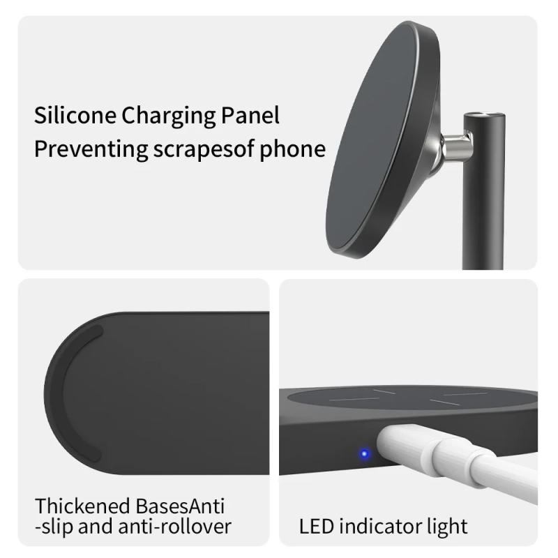 Description Picture 5 of itemKUXIU 3 in 1 Magnetic Wireless Chargers Stand For iPhone 13 14/Airpods Watch/iWatch Headset,Aluminum Alloy Mobile Phone stand