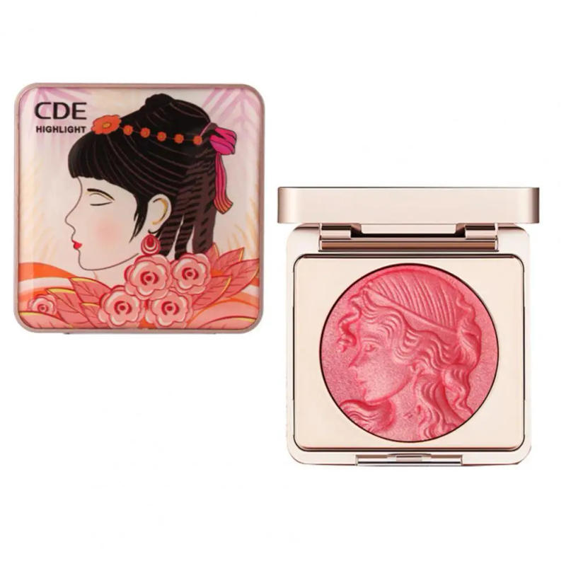 Description Picture 3 of itemFace Blusher Peach Pink Makeup Blush Palette Cheek Contour Blush Cosmetics Blusher Cream Makeup Rouge Cheek Tint Korean Makeup
