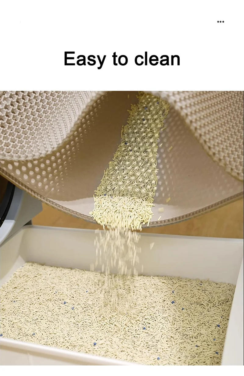 Description Picture 6 of itemDouble Layer EVA Cat Litter Mat Non-Slip Waterproof Pet Sand Filter Box Pads Wasted Washable Trays Cleaning ​Mats Accessories