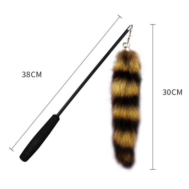 Description Picture 3 of itemInteractive Cat Toy Funny Feather Teaser Stick Wand Pet Retractable Feather Bell Refill Replacement Catcher Product for Kitten