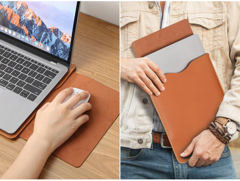 Description Picture 3 of itemLaptop Sleeve Case Pouch for ( MacBook Mac Book iPad ) Air M1 M2 13 3 14 2 15 6 16 Pro 12 9 11 Inch Cover Bag Set Vegan Leather