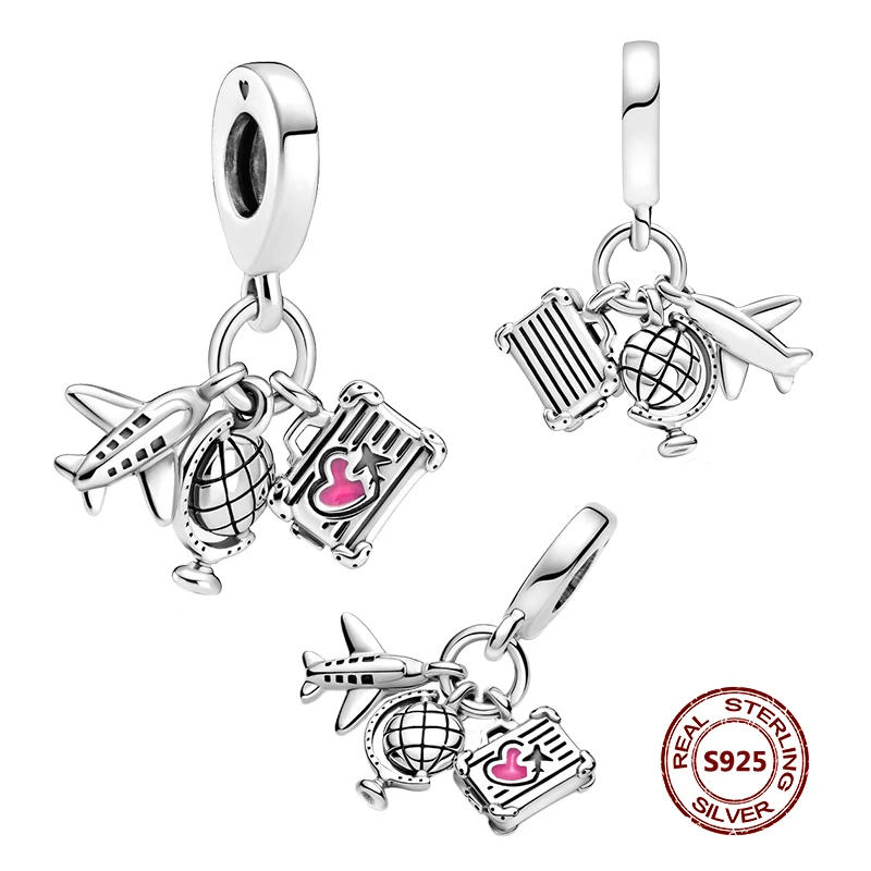 Description Picture 6 of itemFor Pandora Original Bracelet 925 Sterling Silver Firefly Charm Star Moon Bead Eyes Zircon Airplane Pendant DIY Jewelry Making