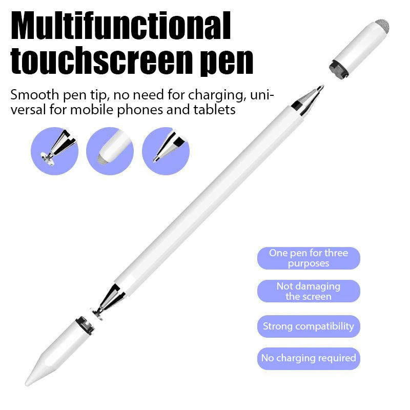 Description Picture 2 of item3 in 1 Universal Stylus Pen For Android IOS Windows Touch Pen For iPad Huawei Lenovo Samsung Phone Xiaomi Tablet Pen