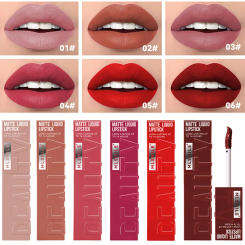 1pcs Matte Ink Liquid Lipstick Makeup Long Lasting High Impact Color Velvet Nude Lip Gloss Waterproof Lip Tint Non Stained Cup