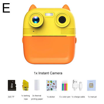 Children's Instant Camera With Thermal Printer Kids Digital Photo Camera Double Camera 2.8