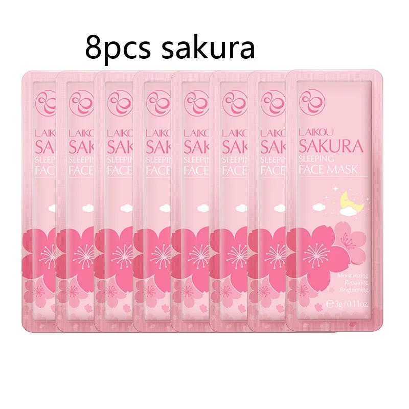 Description Picture 6 of item8pcs LAIKOU Moisturizing Facial Mask Anti Wrinkle Hydrating Sleeping Face Sheet Masks Face Mask Beauty Korean Skin Care Products