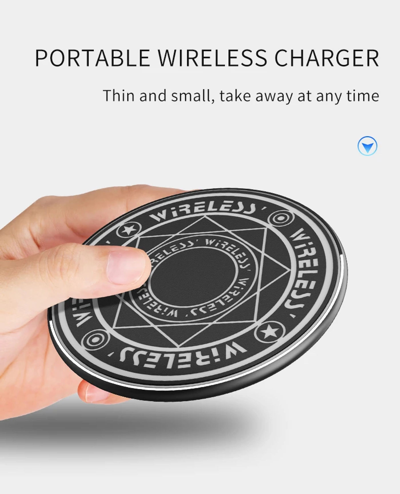 Description Picture 4 of item10W Fast Wireless Charger Magic Circle For iPhone 12 11 11Pro Max Qi Fast Charging Pad for Samsung Xiaomi Mi Huawei Fast Charger
