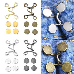 27/32mm Nail-Free Waist Extender Buckle Button for Pants Tightness Adjustment