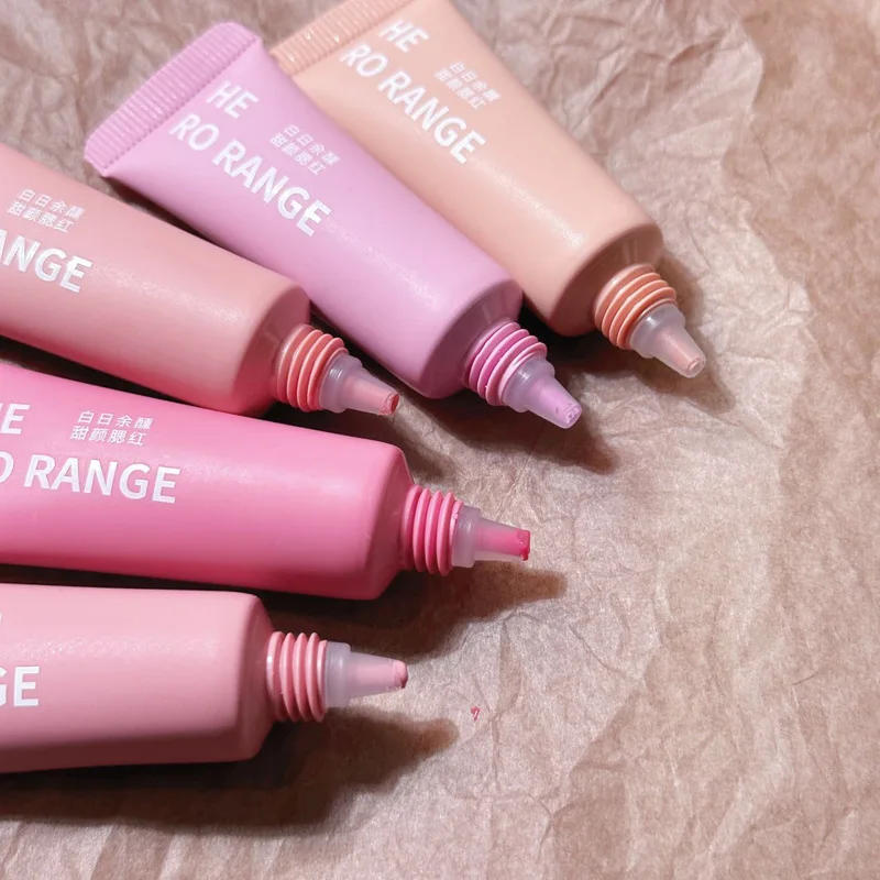 Description Picture 3 of itemWatery Blush Cream Brightening Moisturizing Peach Rouge Tint Professional Cosmetics Face Blusher Mud Lasting Cheek Blush Makeup