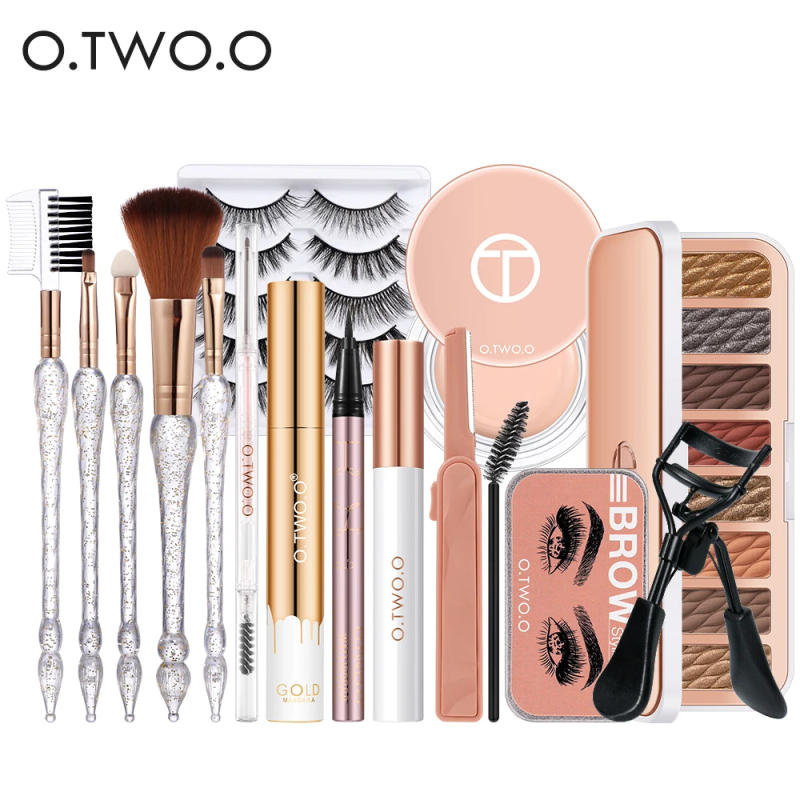 Description Picture 2 of itemO.TWO.O 10pcs Full Makeup Set Eyebrow Pencil Mascara Eyeliner False Eyelash Eyebrow Soap Eyeshadow Palette Eyelash Curler Makeup