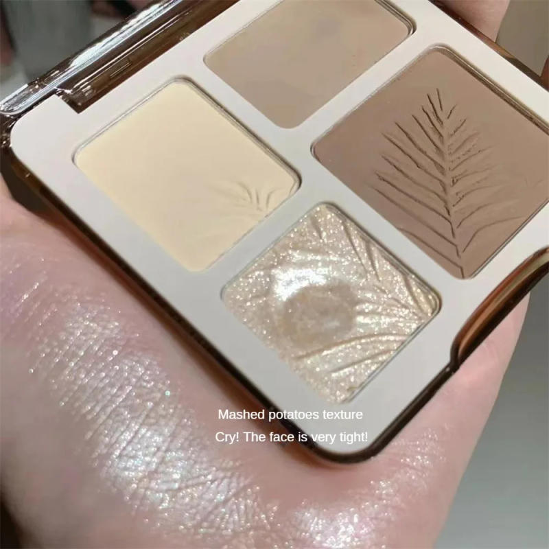 Description Picture 5 of item1~5PCS Matte Highlighter Bronzers Palette Face Shading Grooming Powder Makeup 4 Colors Long-Lasting Face Contouring Bronzer